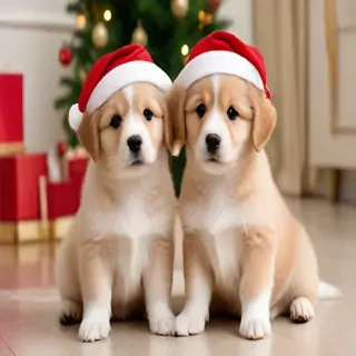 cute christmas dogs