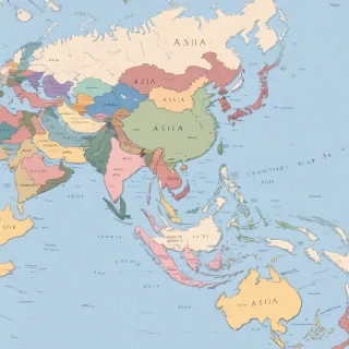 asia map countries