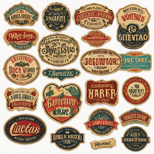 vintage stickers png