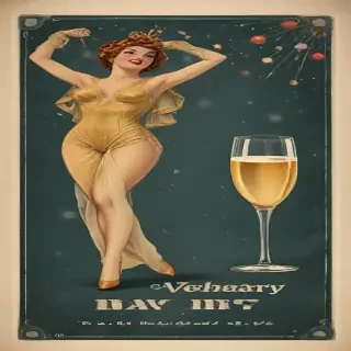 happy new year vintage