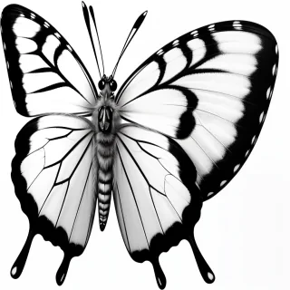 butterfly png black and white