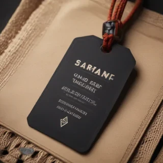 clothing tag mockup