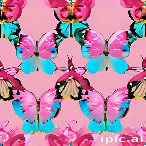 pink background butterfly