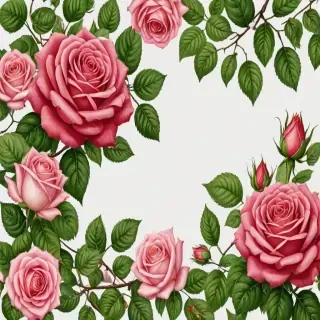 rose border png