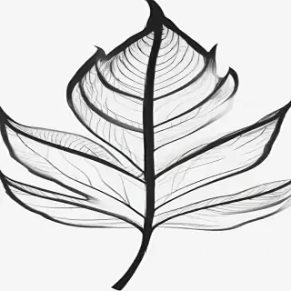 leaf clip art black and white