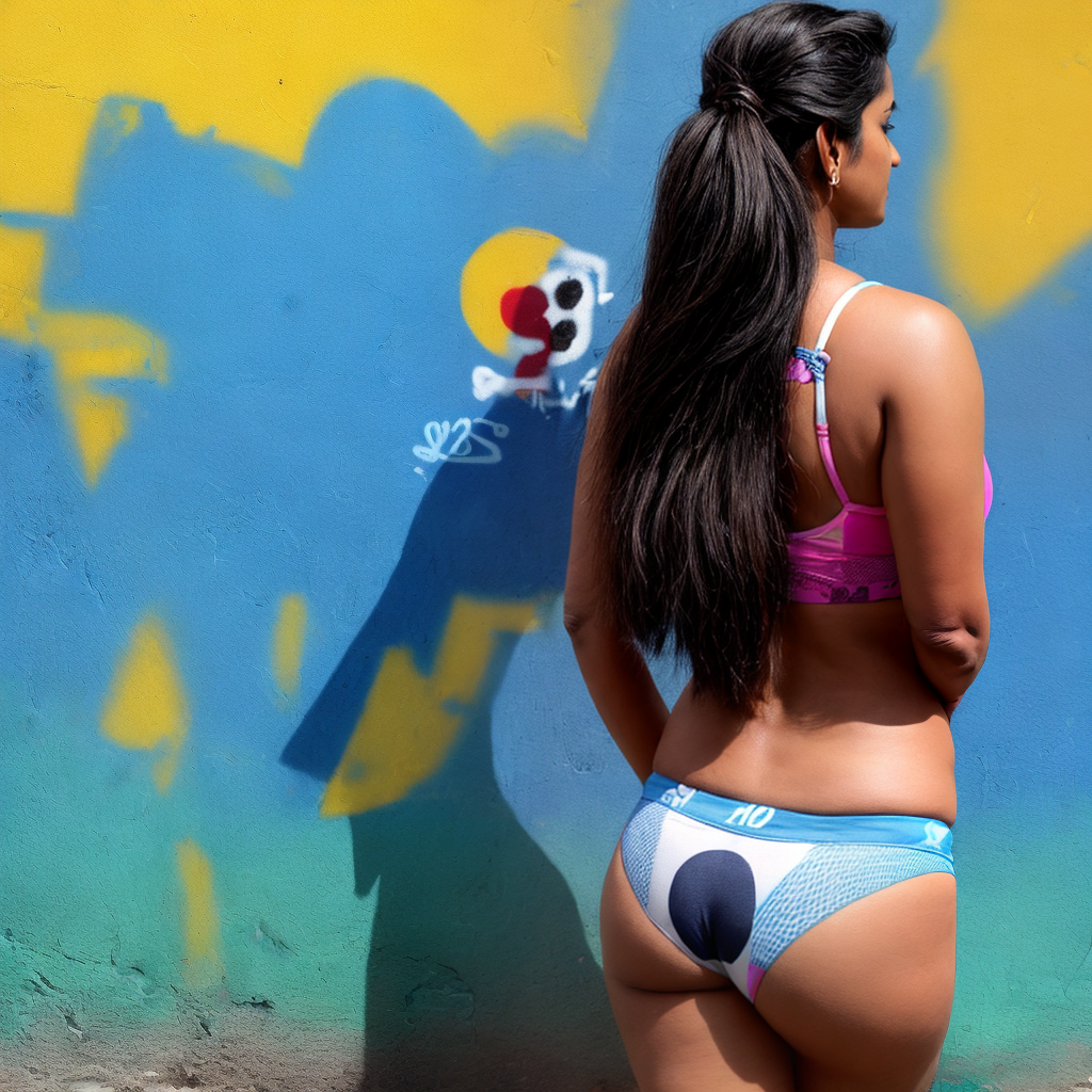 Free Ai Image Generator - High Quality and 100% Unique Images - iPic.Ai —  detailed backside view of Anushka Shetty in panty in grafitti on wall  banksy style