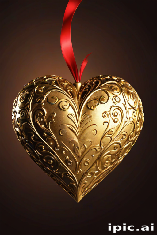 gold heart png