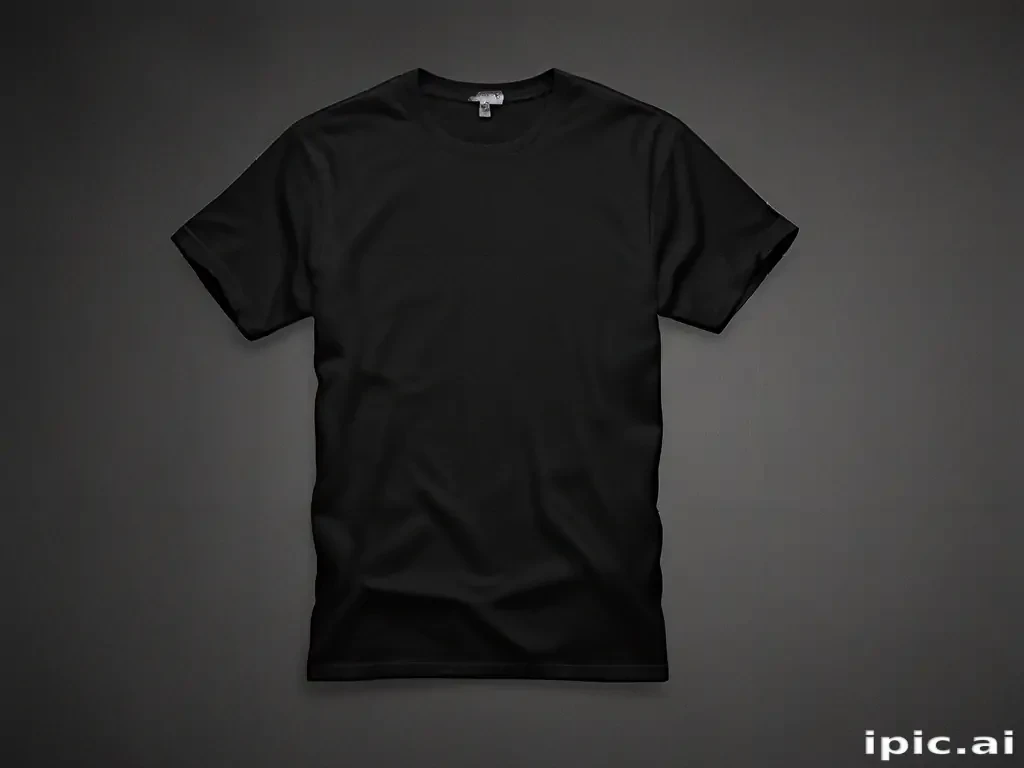 high resolution black t shirt template