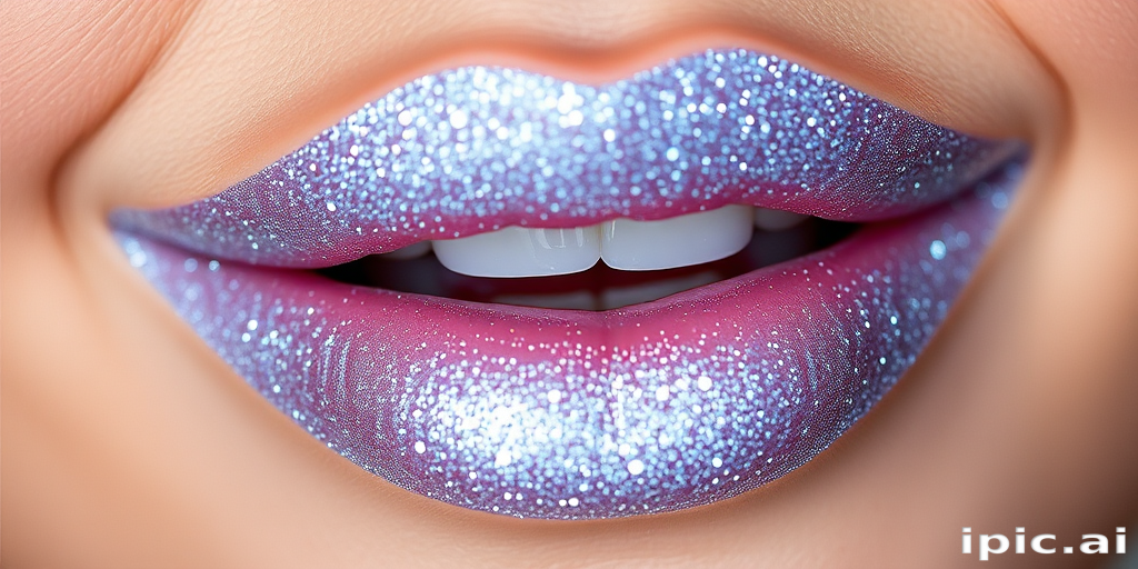 Ethereal "Starlight Silver" lip topper adds a celestial touch to any lip color with its fine, reflective particles, creating a mesmerizing, twinkling effect