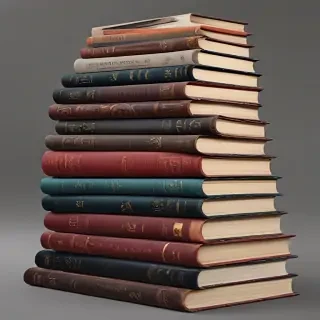 book stack png