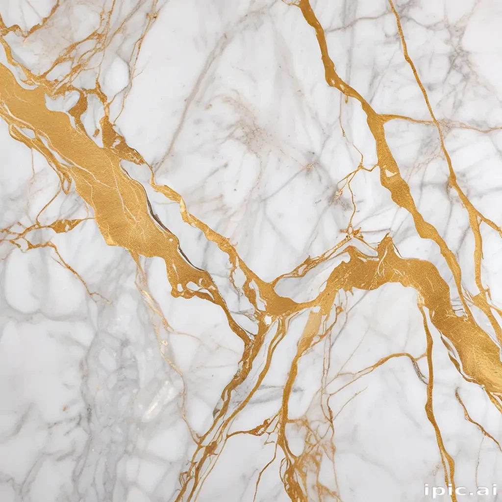 white and gold marble