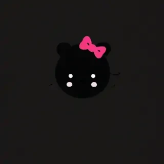 black wallpaper cute