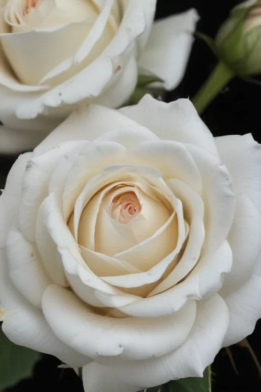 white rose on black
