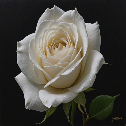 white rose on black