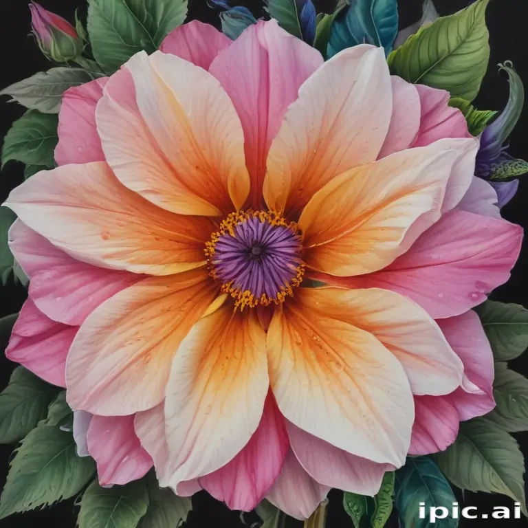 colourful flower drawing