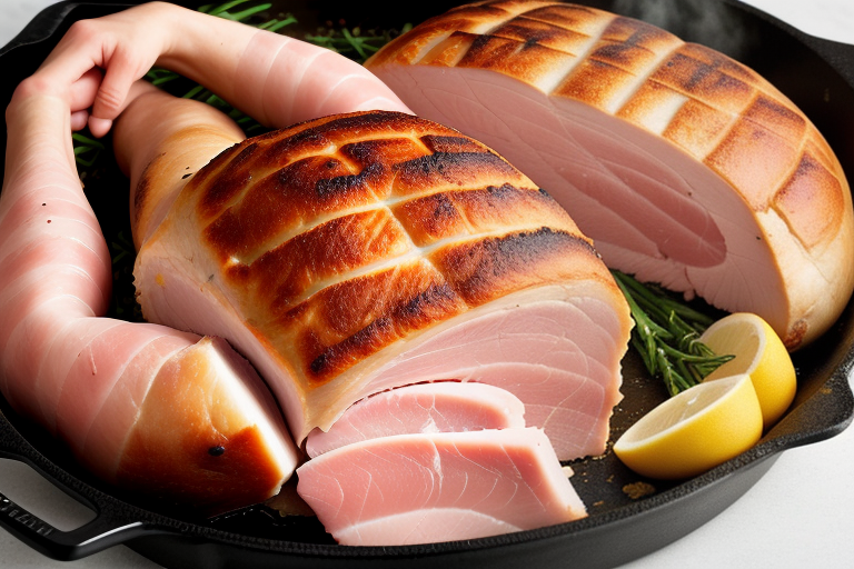 ham in a roaster pan