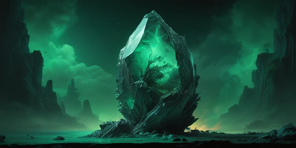 emerald green background