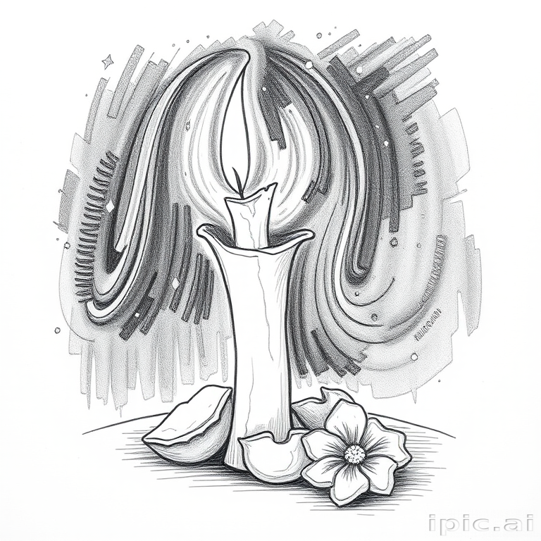 candle drawing