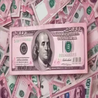 pink money background