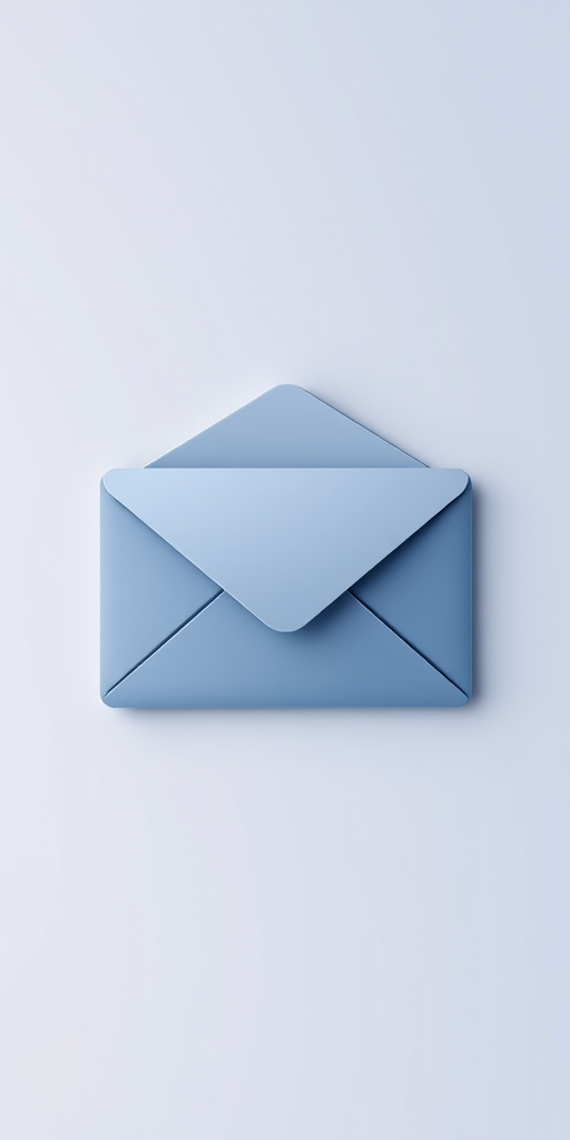 Design a high-resolution envelope icon with a sleek and modern look, using a soft gradient background, centered composition, shot with a DSLR camera at f/2.8 aperture, ISO 100, 50mm lens, in natural lighting for enhanced clarity and detail.