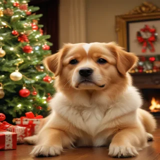 christmas dog backgrounds