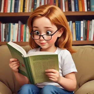 reading cartoon