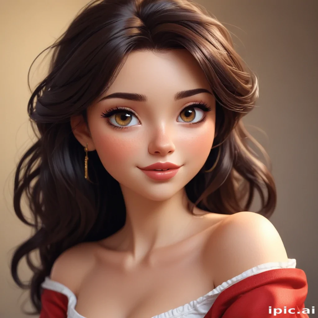 brunette cartoon character