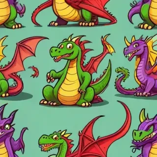cartoon dragons