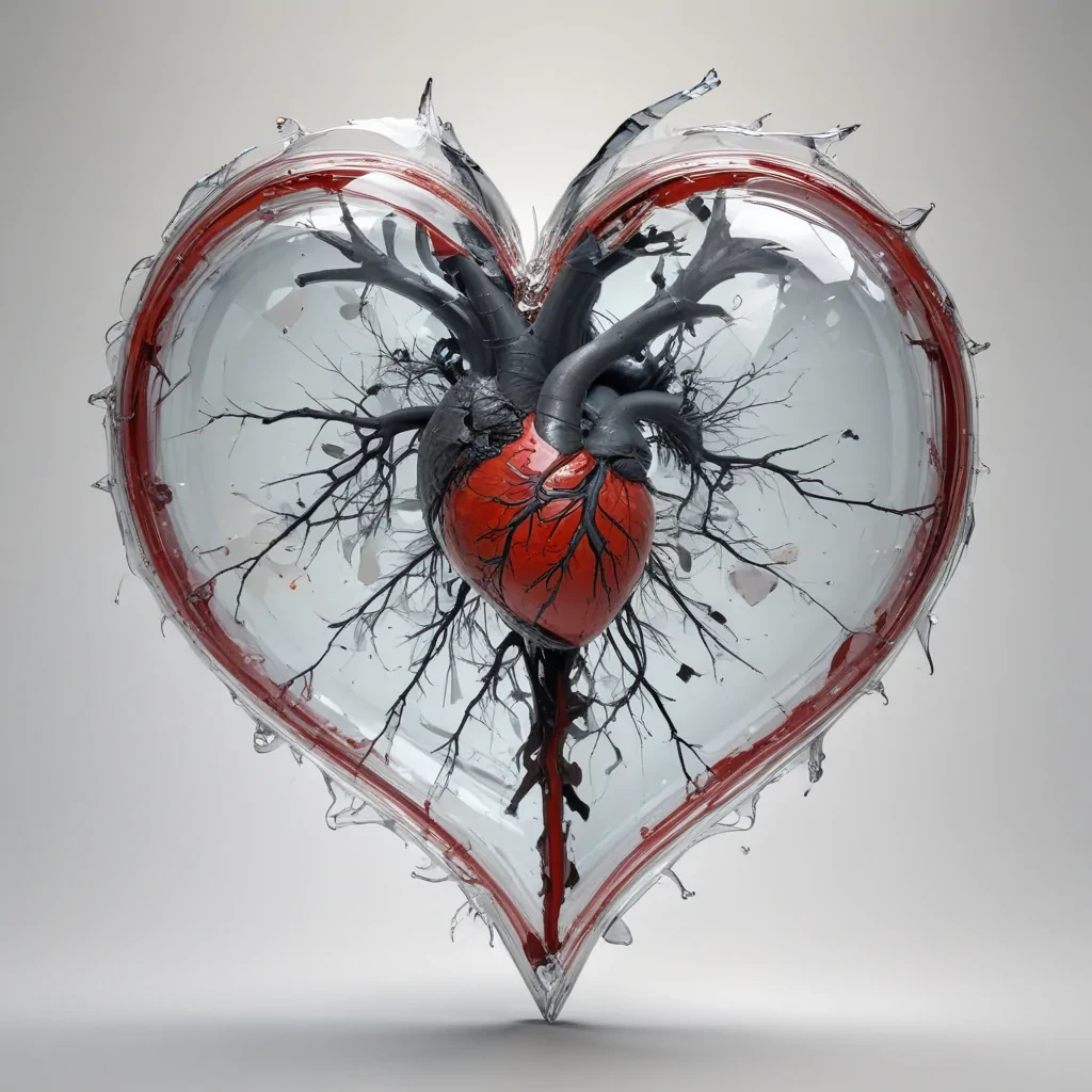 transparent broken heart