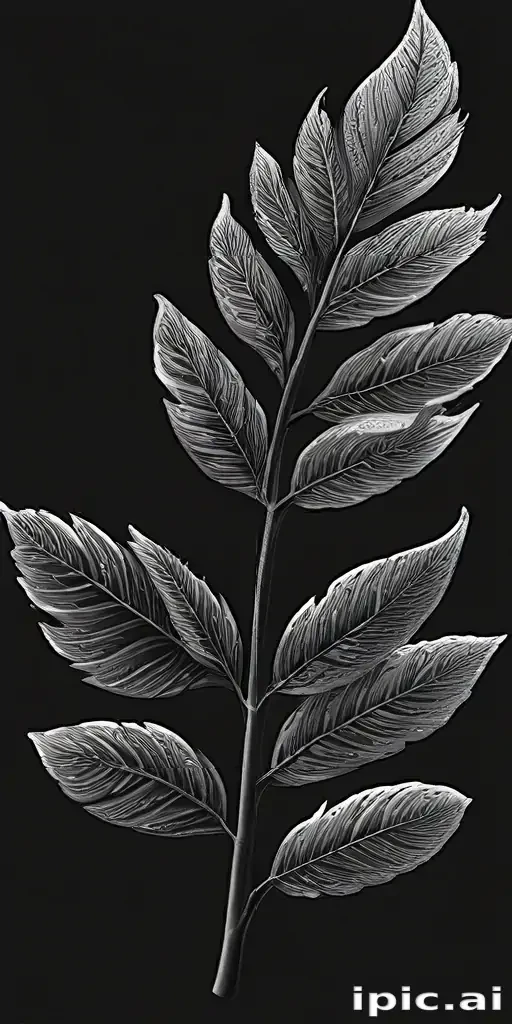 leaf clip art black and white