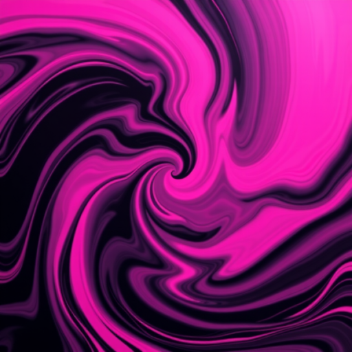 Create a high-resolution abstract swirl pattern with vibrant pink and black colors using a DSLR camera, shot at 50mm focal length, aperture set to f/8, ISO 100, in natural lighting with a shallow depth of field for enhanced clarity and detail.