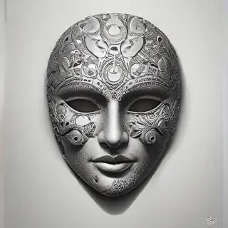 drawing of a mask
