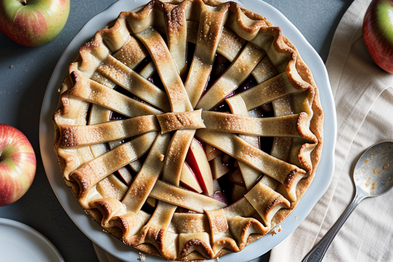 apple pie with graham pie crust