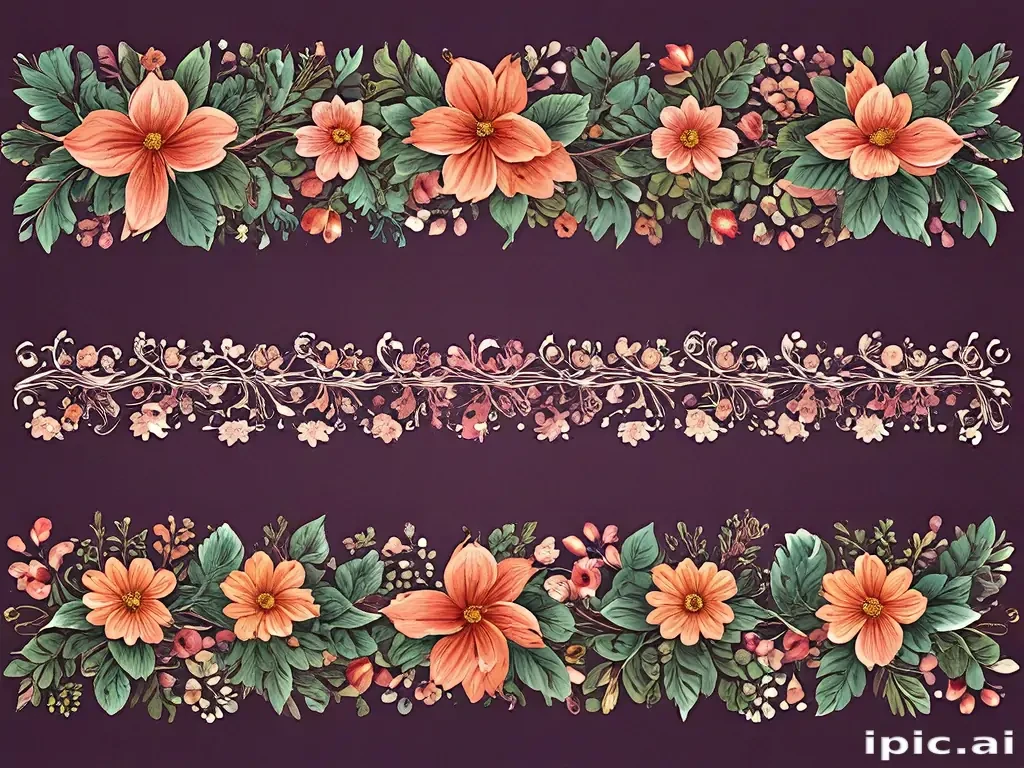 floral borders clipart