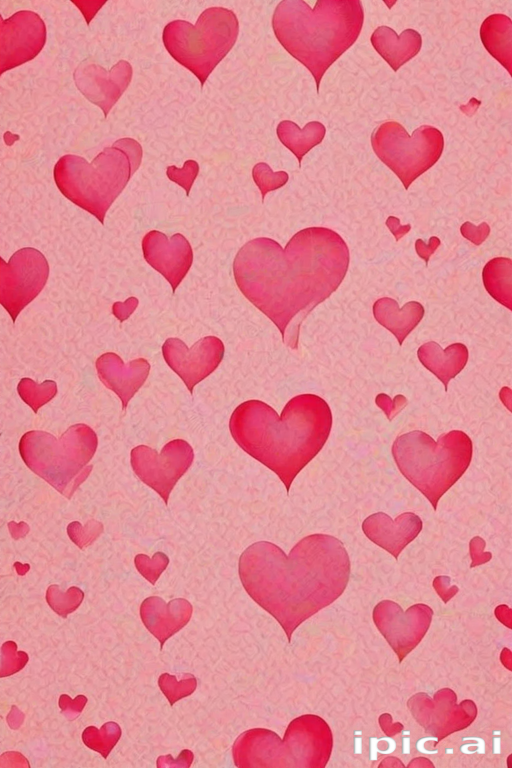A Beautiful Array of Pink Hearts Floating on a Soft Background