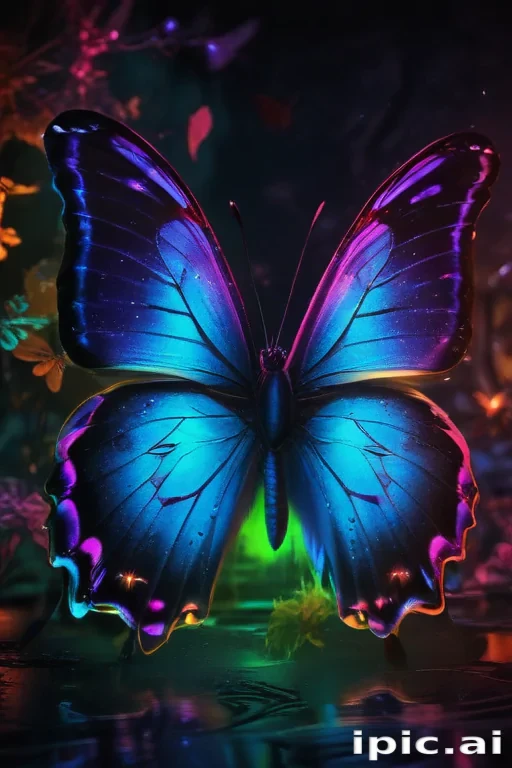 neon butterfly wallpaper