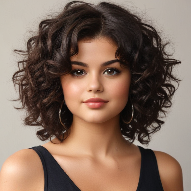 selena gomez curly hair
