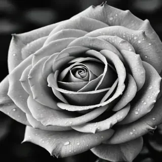 black and white rose background