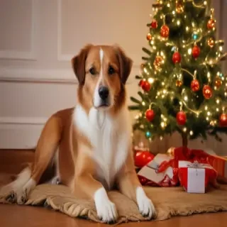 pictures of dogs christmas
