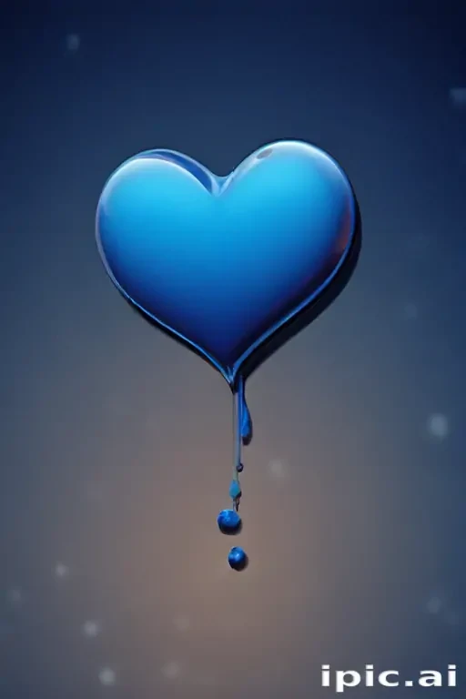 blue heart wallpaper