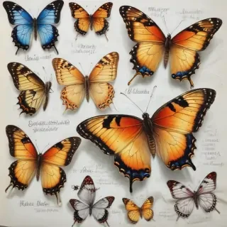 butterflies sketches