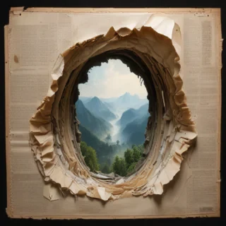 torn paper transparent