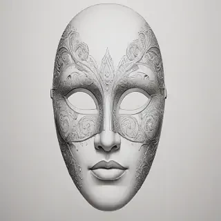 drawing of a mask