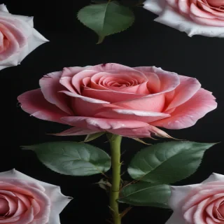 rose with black and white background