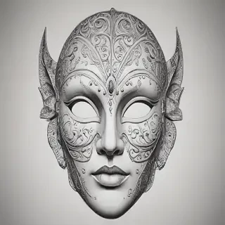 drawing of a mask