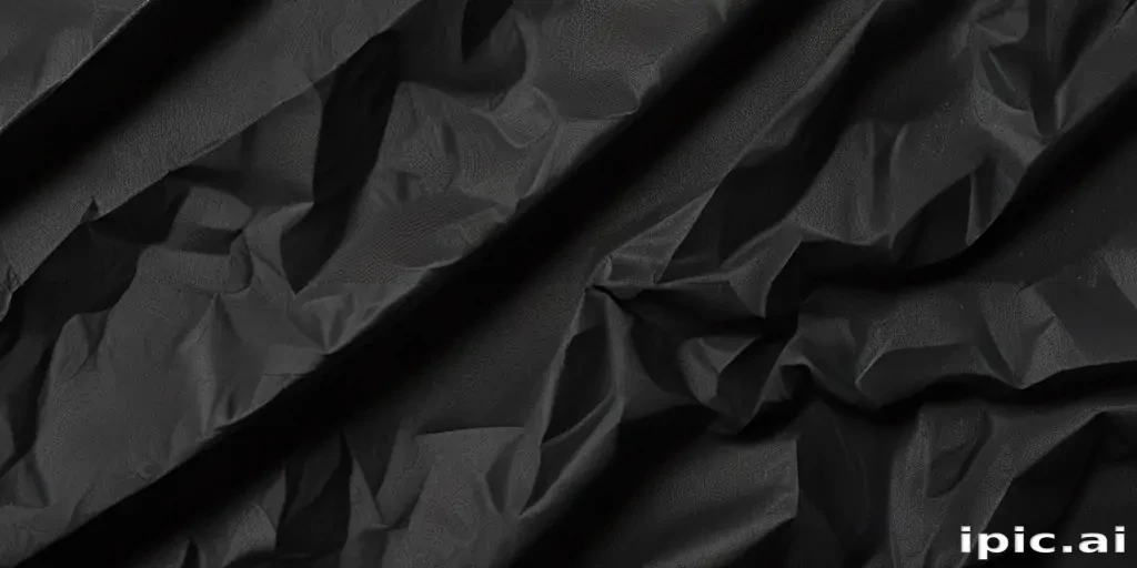 crinkled black paper