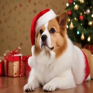 christmas dog wallpaper