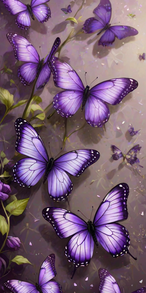 purple butterflies