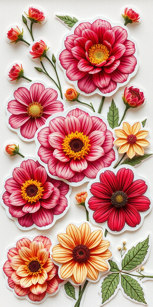 aesthetic flower stickers