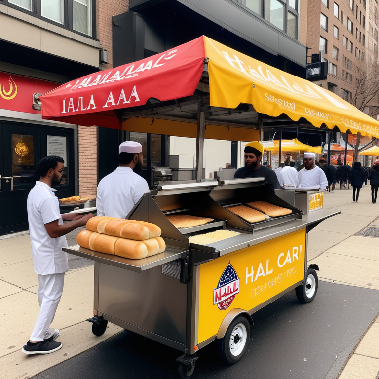 bread served from a halal cart